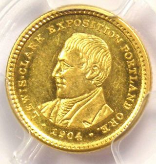 1904 Lewis & Clark Gold Dollar G$1 Coin - Certified Pcgs Au58 - $875 Value