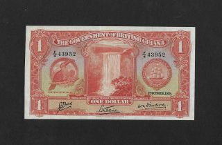 Ef,  1 Dollar 1938 British Guiana England