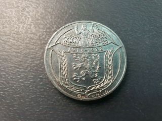 Czechoslovakia 10 Years Of Republic Silver Medal 1928 34 Mm