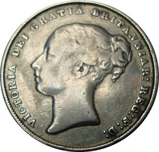 1844 Great Britain One Shilling - Queen Victoria -