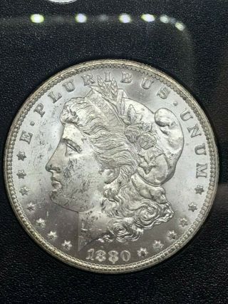 1880 Cc Uncirculated Morgan Silver Dollar With.  Key Date Bu