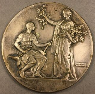 1866 - 1912 German States Bavaria Lutipold Prinzregent Silver Medal 50 Mm 48.  4 G