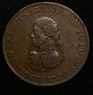 Trade Token Great Britain - Non - Local 1/2d Penny 1812 British Naval Nelson Victory