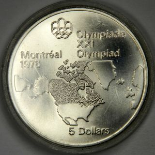 2 - COINS 1973 1976 MONTREAL OLYMPIC SILVER $5 - KINGSTON SAIL & NORTH AMERICA 3