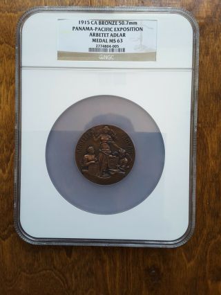 1915 San Francisco Panama Pacific International Exposition Medal Arbetet Adlar