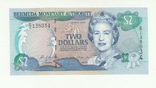 Bermuda 2 Dollars 2000 Unc P50 Qeii
