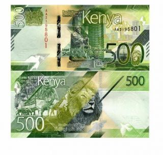 Kenya 500 Shilings 2019 Year P Unc
