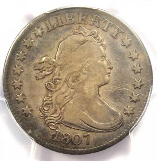 1807 Draped Bust Quarter 25c - Certified Pcgs Vf Details - Rare Coin