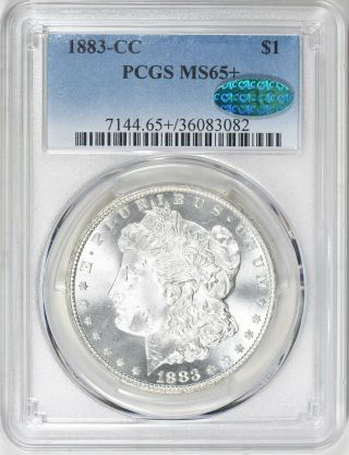 1883 - Cc Morgan Silver Dollar,  Pcgs Ms 65,  & Cac Approved.