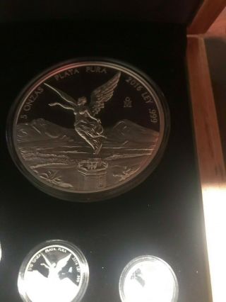 2016 Mexico Silver Libertad Magnificent 7 Coin Proof Set w/COA 50,  mintage 250 5