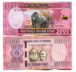 Rwanda 5000 Francs 2014 P - 41 Unc