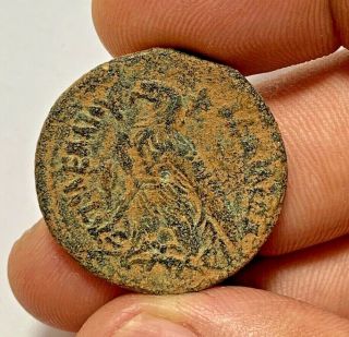 Ancient Greek Ptolemy Bronze Coin Vi Philometor 180 - 145 B.  C 22.  9gr 31,  3mm