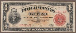 1941 Philippines 1 Peso Note