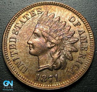 Bold N 1871 Indian Head Cent Penny - - Make Us An Offer G8164