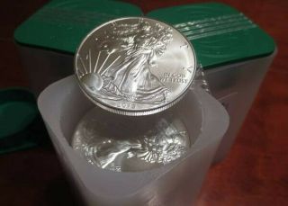 2019 1 Oz Silver American Eagle $1 Coin - Roll Of 20 - In Tube