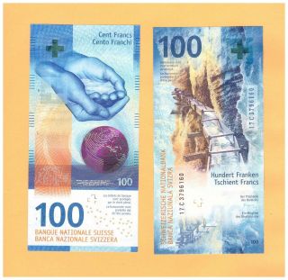 Switzerland 100 Francs Franken Franchi 2019 (2017) Unc P - Immediate