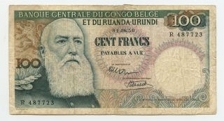 Belgian Congo Congo Belge 1956 100 Francs P 33a - Pvv