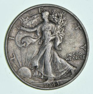 Xf,  1943 Walking Liberty 90 Silver Us Half Dollar - Coin 821