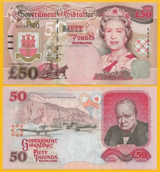 Gibraltar 50 Pounds P - 34 2006 Unc Banknote