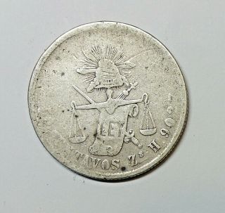 MEXICO SILVER 50 CENT 1870.  0.  903 SILVER 2