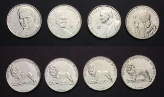 Congo Set 4 Coins Set The Pope All Different 1 France,  2004,  Unc