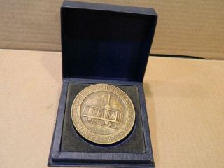 Medal in Honor of B & O Railroad 100TH Anniversary 1827 - 1927 Bronze Boxed 2