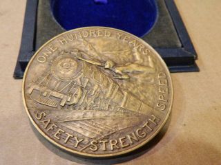 Medal in Honor of B & O Railroad 100TH Anniversary 1827 - 1927 Bronze Boxed 4