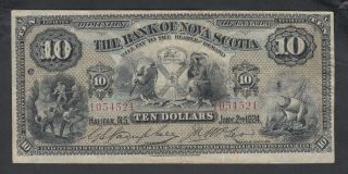 1924 Bank Of Nova Scotia 10 Dollars