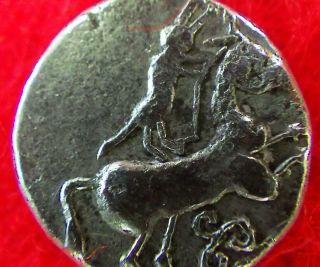Roman / Celtic Coin Bc Horses/rider On Both Sides Very Rare In Silver
