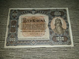 Hungary 1000 Korona 1920.  Xf