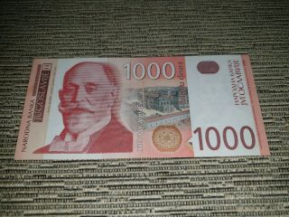 Yugoslavia 1000 Dinara 2001.  Xf - Washed