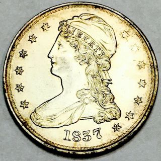 1837 Capped Bust Half Solid Gem Bu,  Coin So So Rare Wow $$ 1932