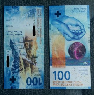Switzerland 100 Francs 2019 (2017) P - Available Unc,  Frist Day ××××××××