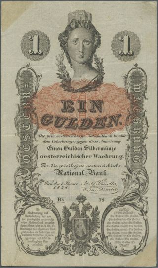 (540246) Austria 1 Gulden 1858,  P.  A84