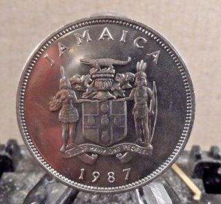 Uncirculated 1987 25 Cent Jamaican Coin (20117) 1