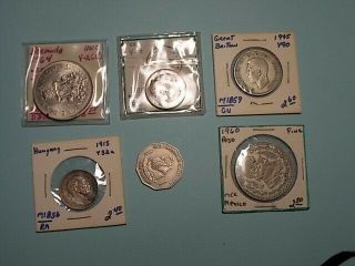 Bermuda Crown - - (3) Other Silver Coins.  731 Oz