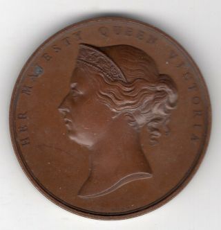 1881 British Medal For Exhibition Of Arts,  Science & Man.  Devonport By L.  C.  Wyon