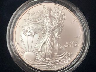 2008 - W Reverse 2007 American Silver Eagle Uncirculated Collectors Burnished Coin