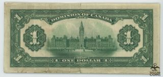 1917 Dominion of Canada One Dollar Banknote Princess Patricia 2