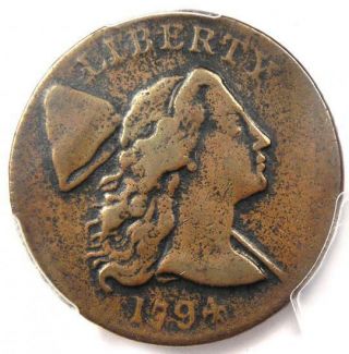 1794 Liberty Cap Large Cent 1c - Certified Pcgs Vf Details - Look