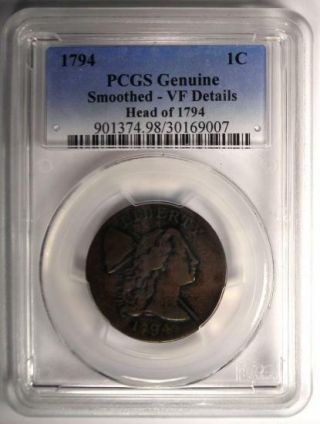 1794 Liberty Cap Large Cent 1C - Certified PCGS VF Details - Look 2