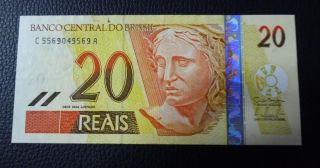 Brazil Banknote 20 Reais,  Pick 250 Unc 2010 - Error (2)