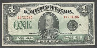 1923 $1.  00 Dc - 25n Vf - Ef Epq Dominion Of Canada King George V Dollar