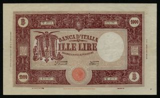 Italy (p072c) 1000 Lire 1947 18.  01.  Vf/vf,