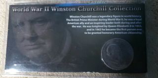 1965 Winston Churchill Comm.  Crown Coin Uncirculated With 1 Pound Banknote