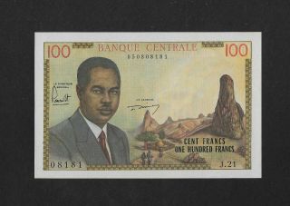 Unc 2 Pinholes 100 Francs 1962 Cameroon Cameroun