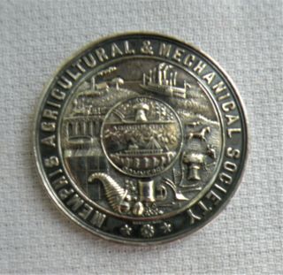 1870 Memphis Silver Coin Awarded To L.  Eichberg For Best Galvanized Iron Work