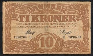 10 Kroner From Denmark 1932