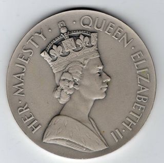 1953 Queen Elizabeth Ii Coronation Celebration Silver Medal