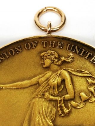 Solid Gold AAU Amateur Athletic Union Flying Rings 1930 Medal Allen 27.  5g 2